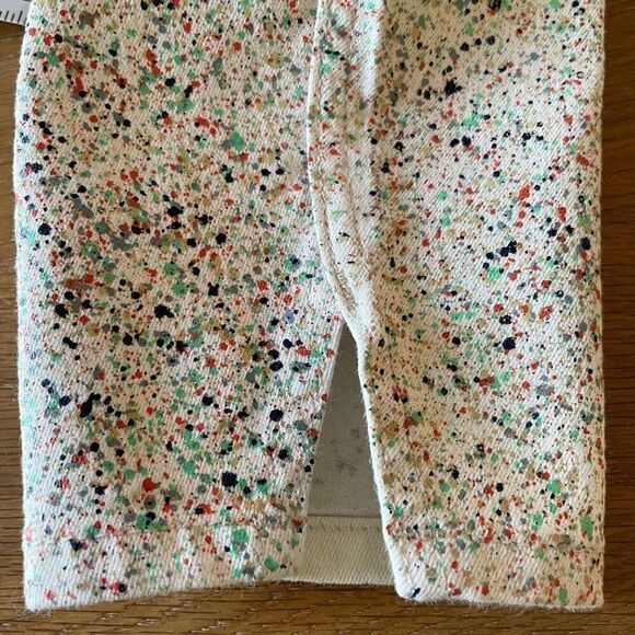 Mother Denim Womens The Vamp Painters Pant Splatter Jeans 26 Ankle Slit Skinny - Picture 4 of 11